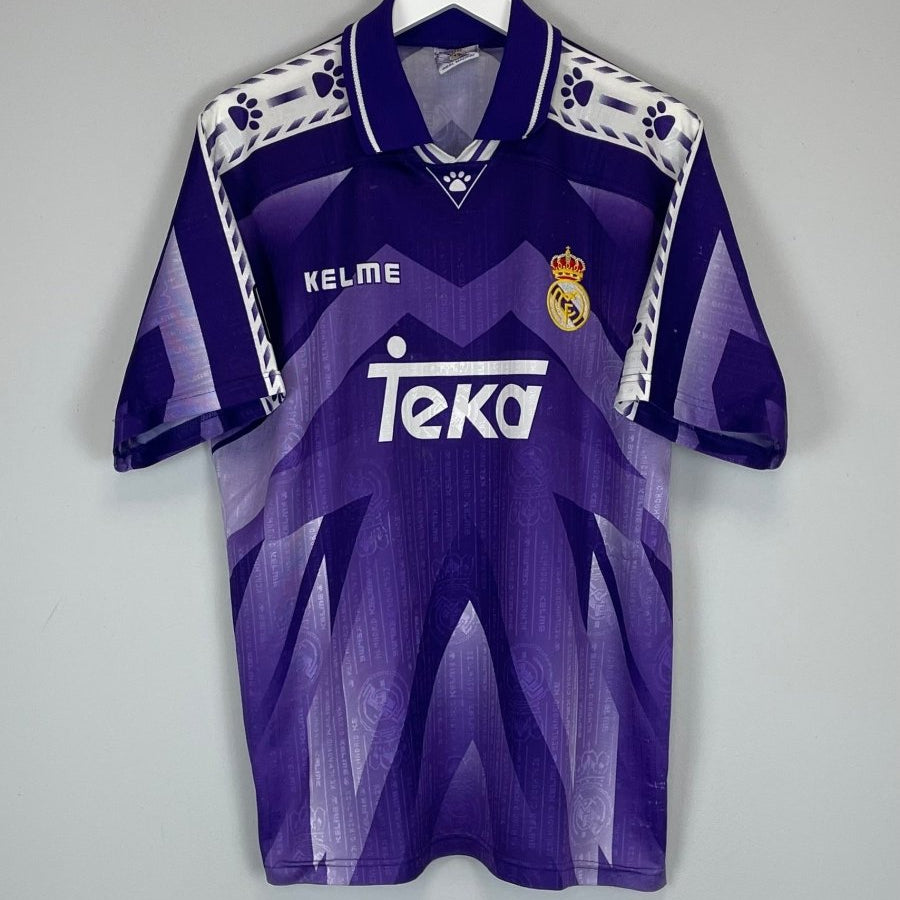 1996/97 REAL MADRID AWAY SHIRT (L) KELME - Cult Kits - Large - Buy Vintage Football Shirts, Authentic Retro Football Shirts For Sale, Classic Football Shirts & Soccer Jersey