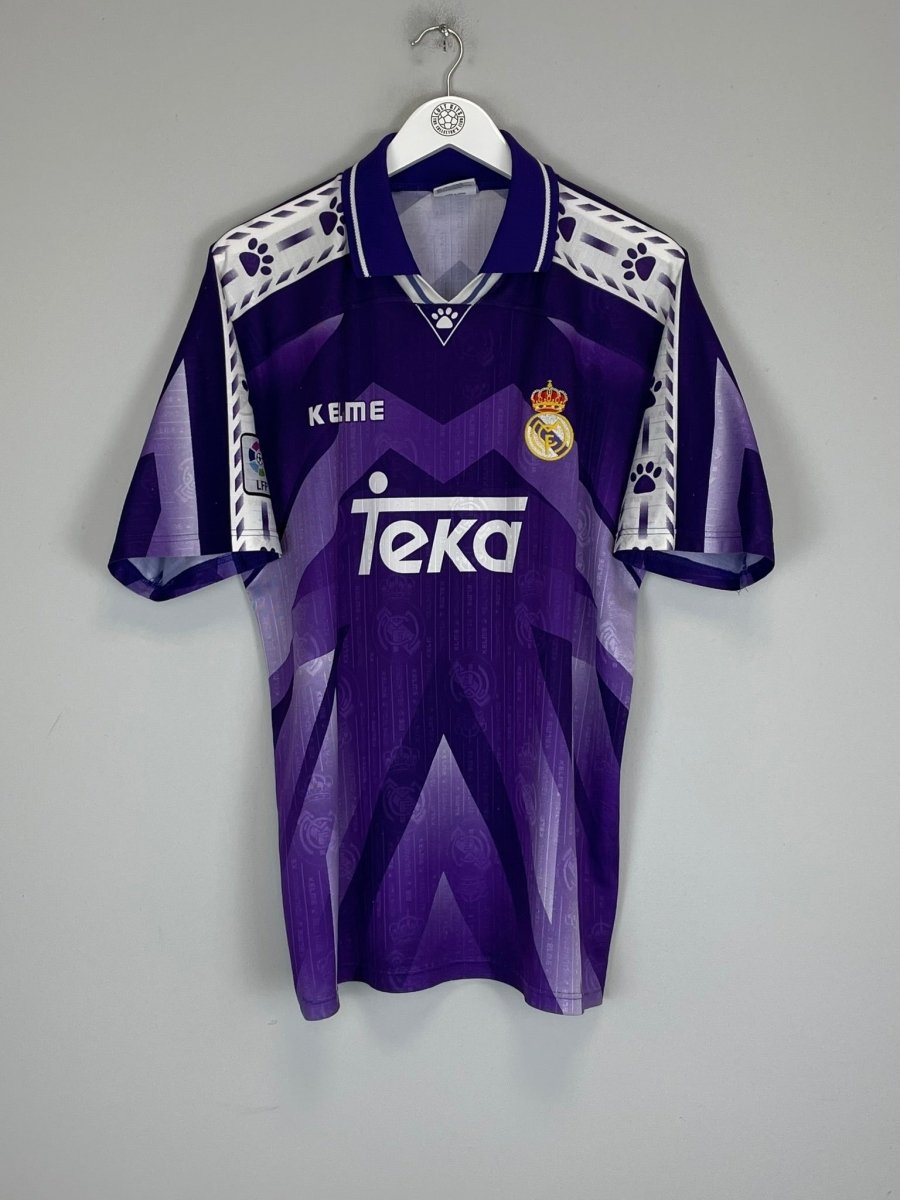 1996/97 REAL MADRID AWAY SHIRT (L) KELME - Cult Kits - Large - Buy Vintage Football Shirts, Authentic Retro Football Shirts For Sale, Classic Football Shirts & Soccer Jersey