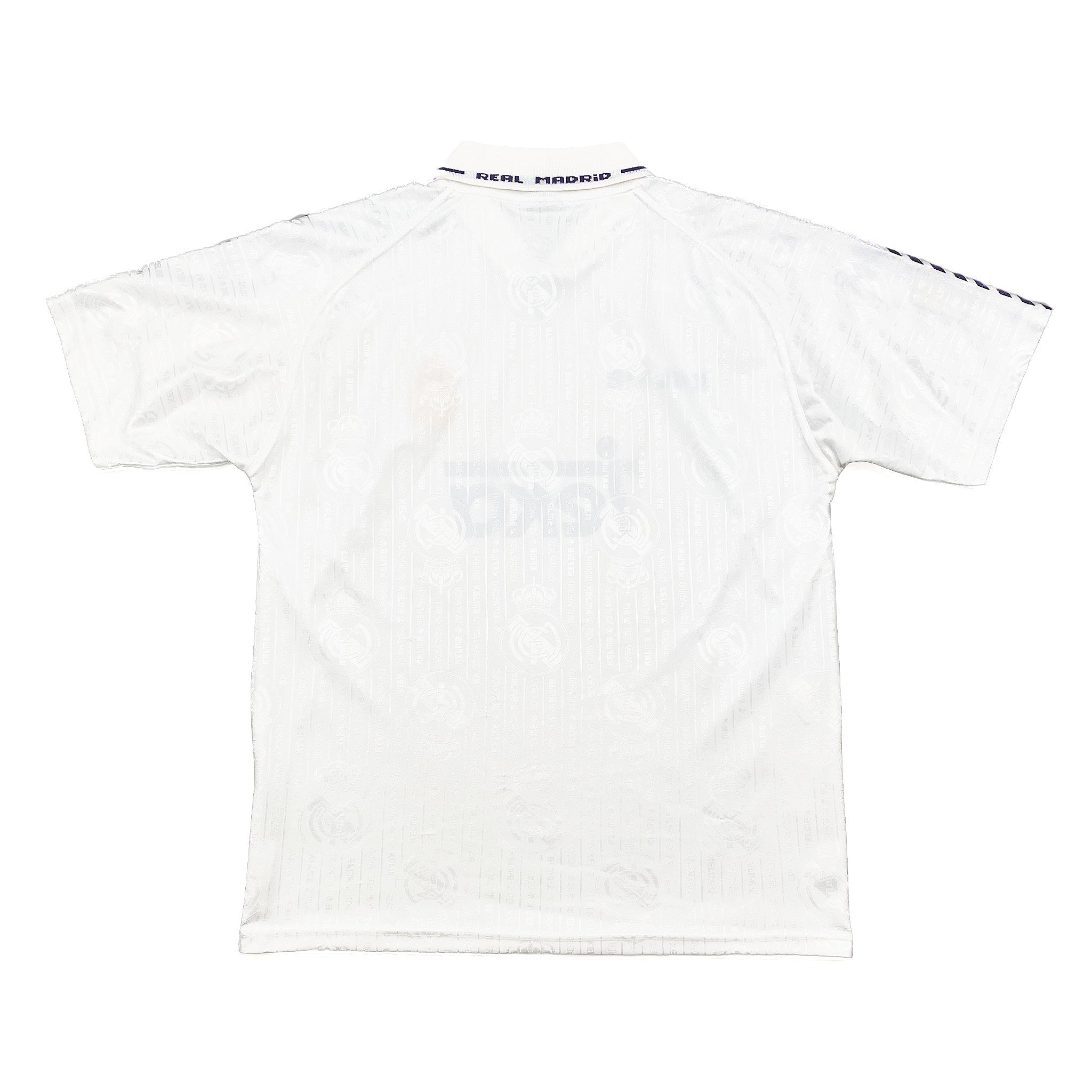 Buy 1996/97 Real Madrid Home Shirt (L) Kelme ~ Free worldwide shipping available ~ Authentic Vintage Football Shirts from Cult Kits