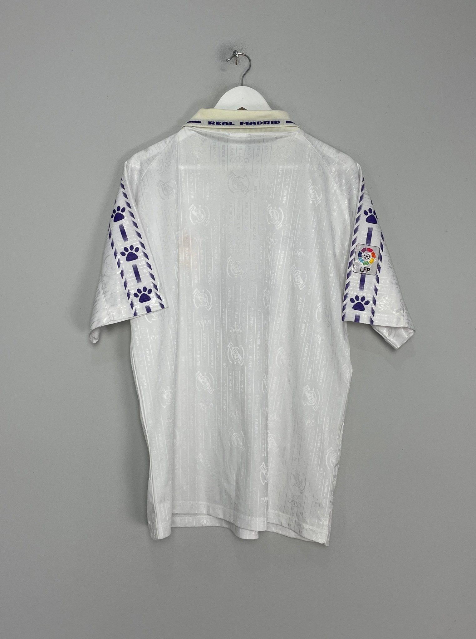 Shop 1996/97 REAL MADRID HOME SHIRT (XL) KELME, classic football shirts, vintage football shirts & retro soccer jerseys at Cult Kits