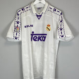 1996/97 REAL MADRID SUKER 9 HOME SHIRT (M) KELME - Cult Kits - Medium - Buy Vintage Football Shirts, Authentic Retro Football Shirts For Sale, Classic Football Shirts & Soccer Jersey