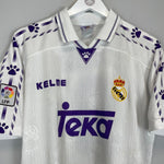 1996/97 REAL MADRID SUKER 9 HOME SHIRT (M) KELME - Cult Kits - Medium - Buy Vintage Football Shirts, Authentic Retro Football Shirts For Sale, Classic Football Shirts & Soccer Jersey