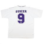 Buy 1996/97 Real Madrid Suker 9 Home Shirt (XL) Kelme ~ Free worldwide shipping ~ Authentic Vintage Football Shirts from Cult Kits