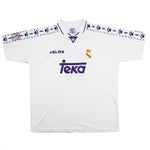 Buy 1996/97 Real Madrid Suker 9 Home Shirt (XL) Kelme ~ Free worldwide shipping ~ Authentic Vintage Football Shirts from Cult Kits