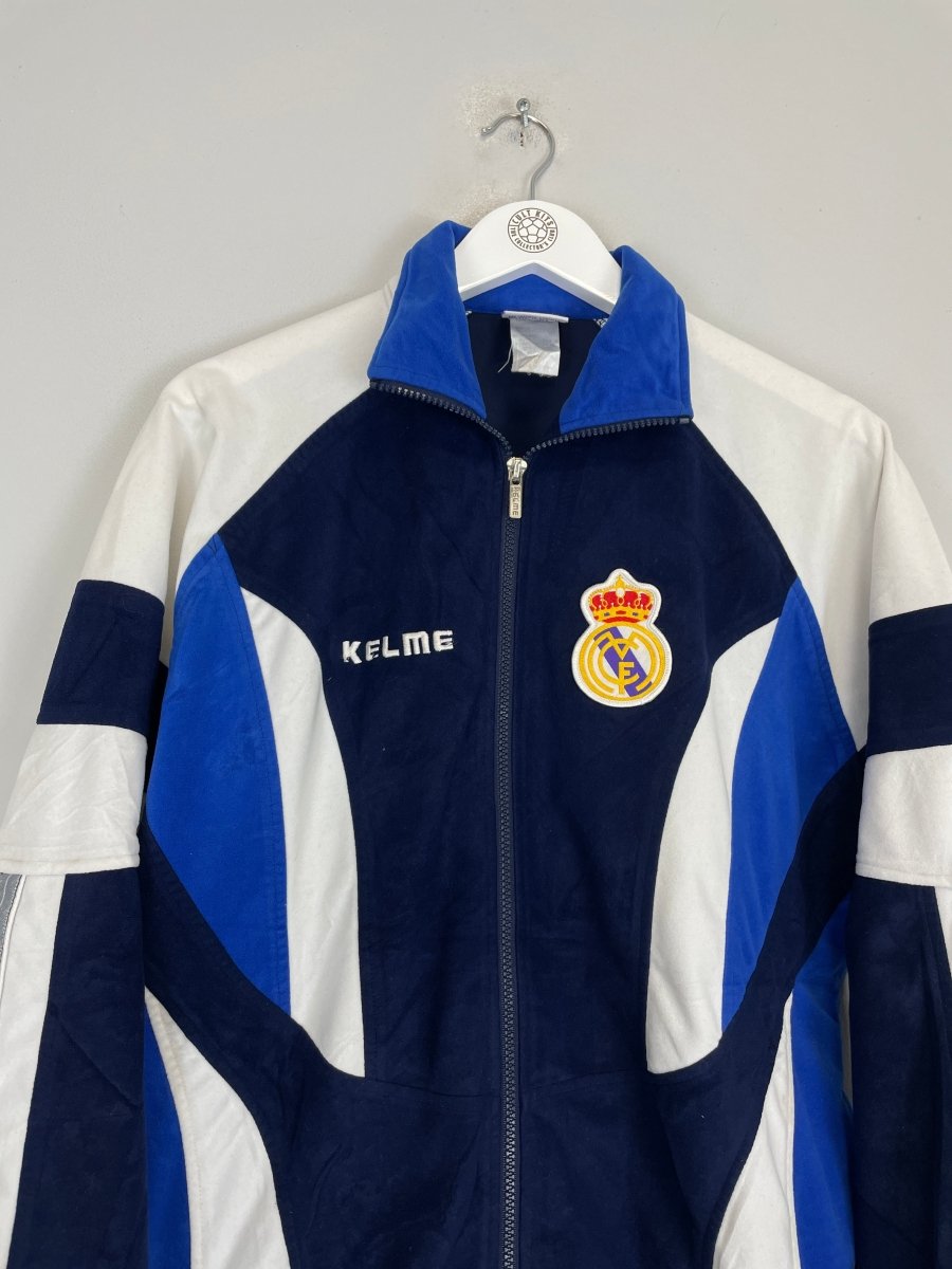 1996/97 REAL MADRID TRACKSUIT TOP (S) KELME - Cult Kits - Small - Buy Vintage Football Shirts, Authentic Retro Football Shirts For Sale, Classic Football Shirts & Soccer Jersey