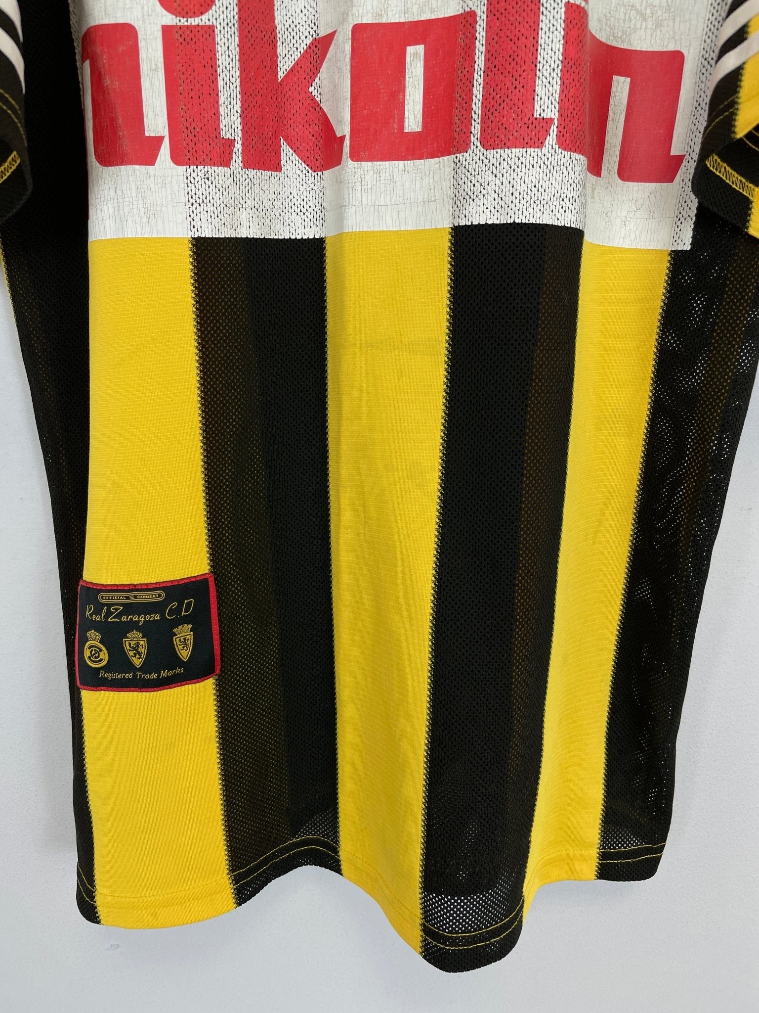 Shop 1996/97 REAL ZARAGOZA AWAY SHIRT (S) ADIDAS, classic football shirts, vintage football shirts & retro soccer jerseys at Cult Kits