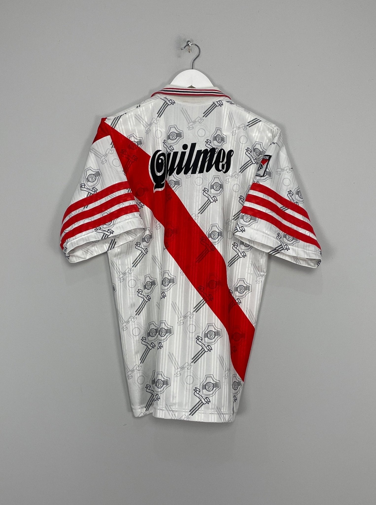 Shop 1996/97 RIVER PLATE HOME SHIRT (L) ADIDAS, classic football shirts, vintage football shirts & retro soccer jerseys at Cult Kits