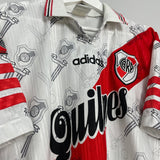 Shop 1996/97 RIVER PLATE HOME SHIRT (L) ADIDAS, classic football shirts, vintage football shirts & retro soccer jerseys at Cult Kits
