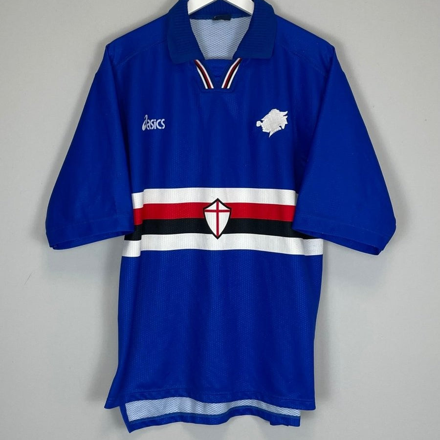 1996/97 SAMPDORIA HOME SHIRT (L) ASICS - Cult Kits - Large - Buy Vintage Football Shirts, Authentic Retro Football Shirts For Sale, Classic Football Shirts & Soccer Jersey