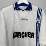 Shop 1996/97 SCHALKE AWAY SHIRT (L) ADIDAS, classic football shirts, vintage football shirts & retro soccer jerseys at Cult Kits