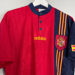 Shop 1996/97 SPAIN HOME SHIRT (L) ADIDAS, classic football shirts, vintage football shirts & retro soccer jerseys at Cult Kits