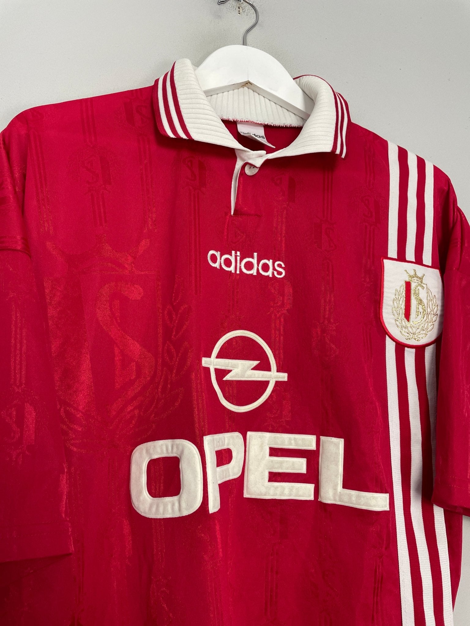 Shop 1996/97 STANDARD LIEGE HOME SHIRT (M) ADIDAS, classic football shirts, vintage football shirts & retro soccer jerseys at Cult Kits