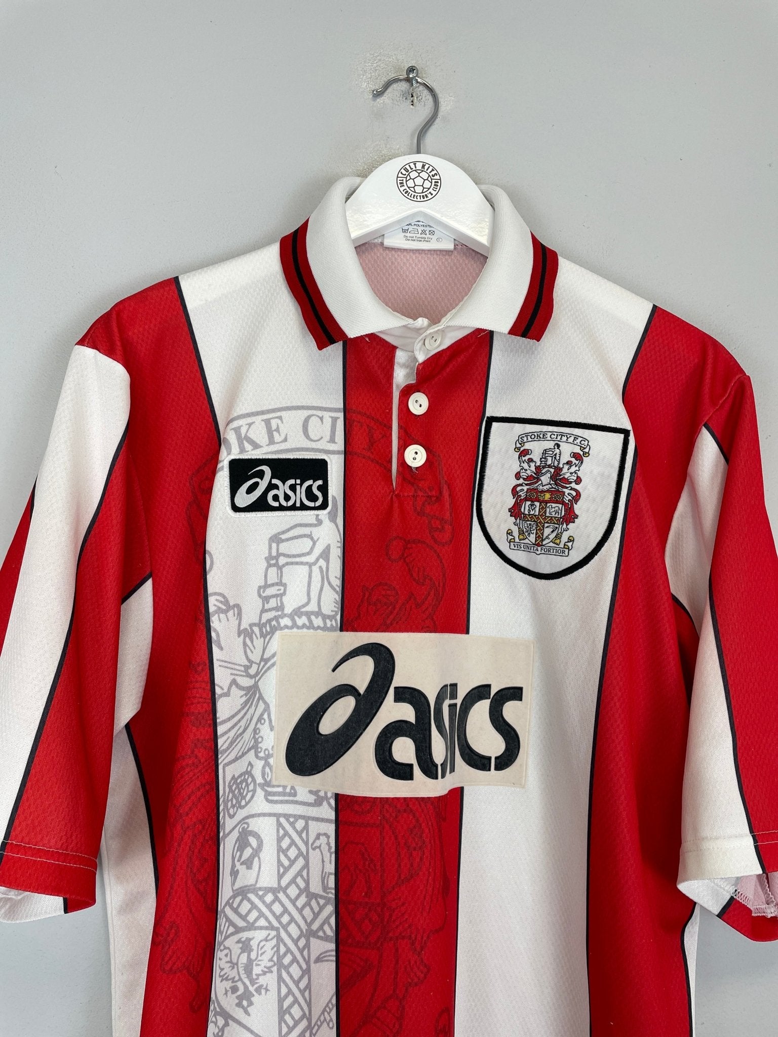 Shop 1996/97 STOKE CITY HOME SHIRT (L) ASICS, classic football shirts, vintage football shirts & retro soccer jerseys at Cult Kits