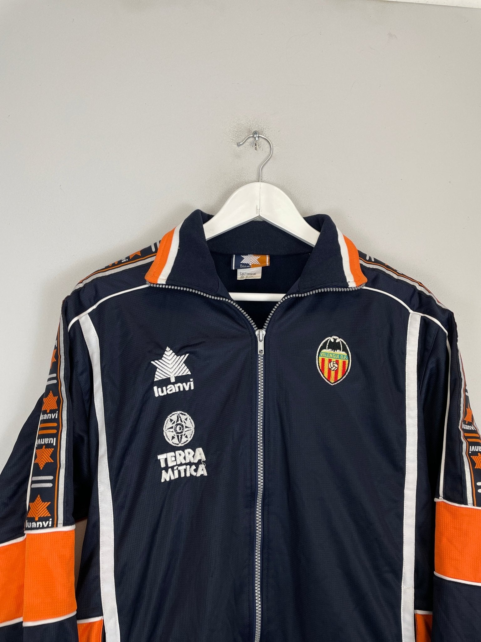 Shop 1996/97 VALENCIA TRACK JACKET (L) LUANVI, classic football shirts, vintage football shirts & retro soccer jerseys at Cult Kits