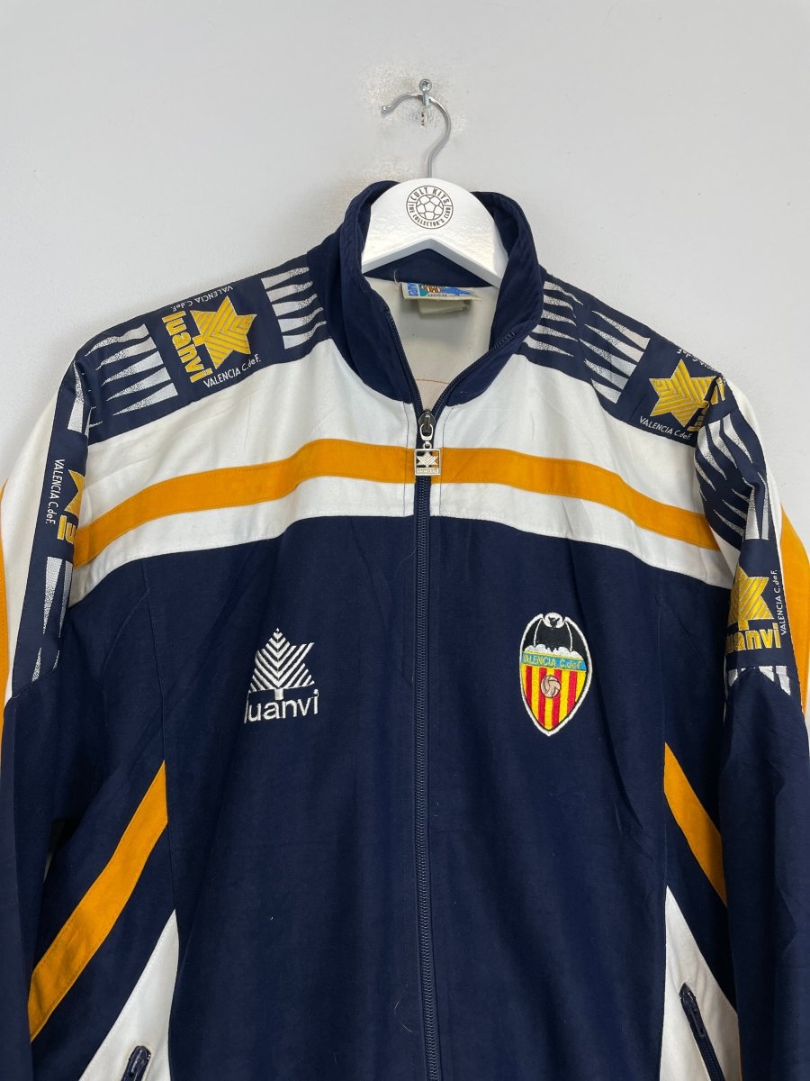 1996/97 VALENCIA TRACK JACKET (S) LUANVI - Cult Kits - Small - Buy Vintage Football Shirts, Authentic Retro Football Shirts For Sale, Classic Football Shirts & Soccer Jersey