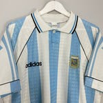 Shop 1996/98 ARGENTINA HOME SHIRT (L) ADIDAS, classic football shirts, vintage football shirts & retro soccer jerseys at Cult Kits