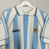 Shop 1996/98 ARGENTINA HOME SHIRT (L) ADIDAS, classic football shirts, vintage football shirts & retro soccer jerseys at Cult Kits