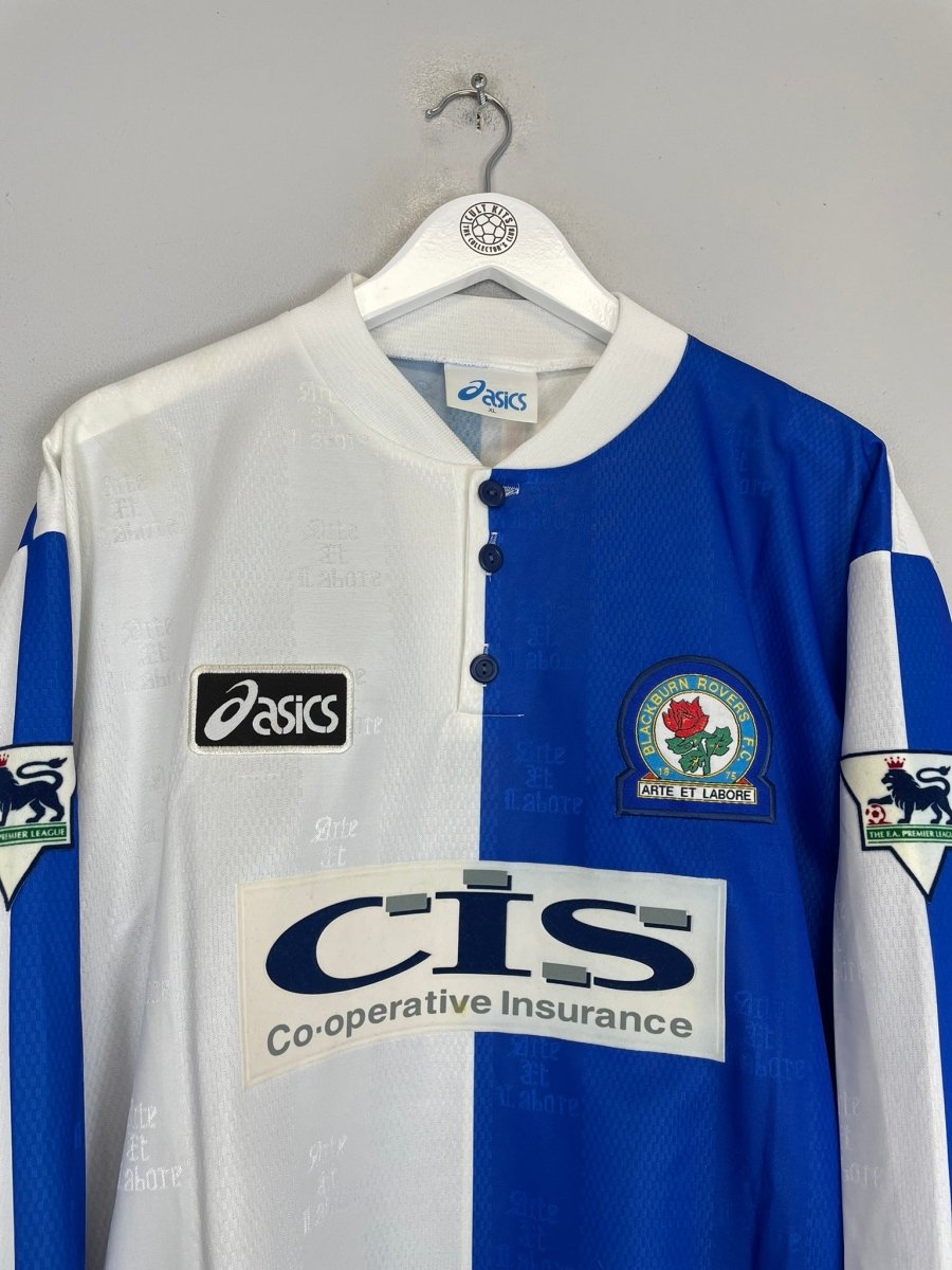 1996/98 BLACKBURN ROVERS DUFF 25 L/S HOME SHIRT (XL) ASICS - Cult Kits - XL - Buy Vintage Football Shirts, Authentic Retro Football Shirts For Sale, Classic Football Shirts & Soccer Jersey