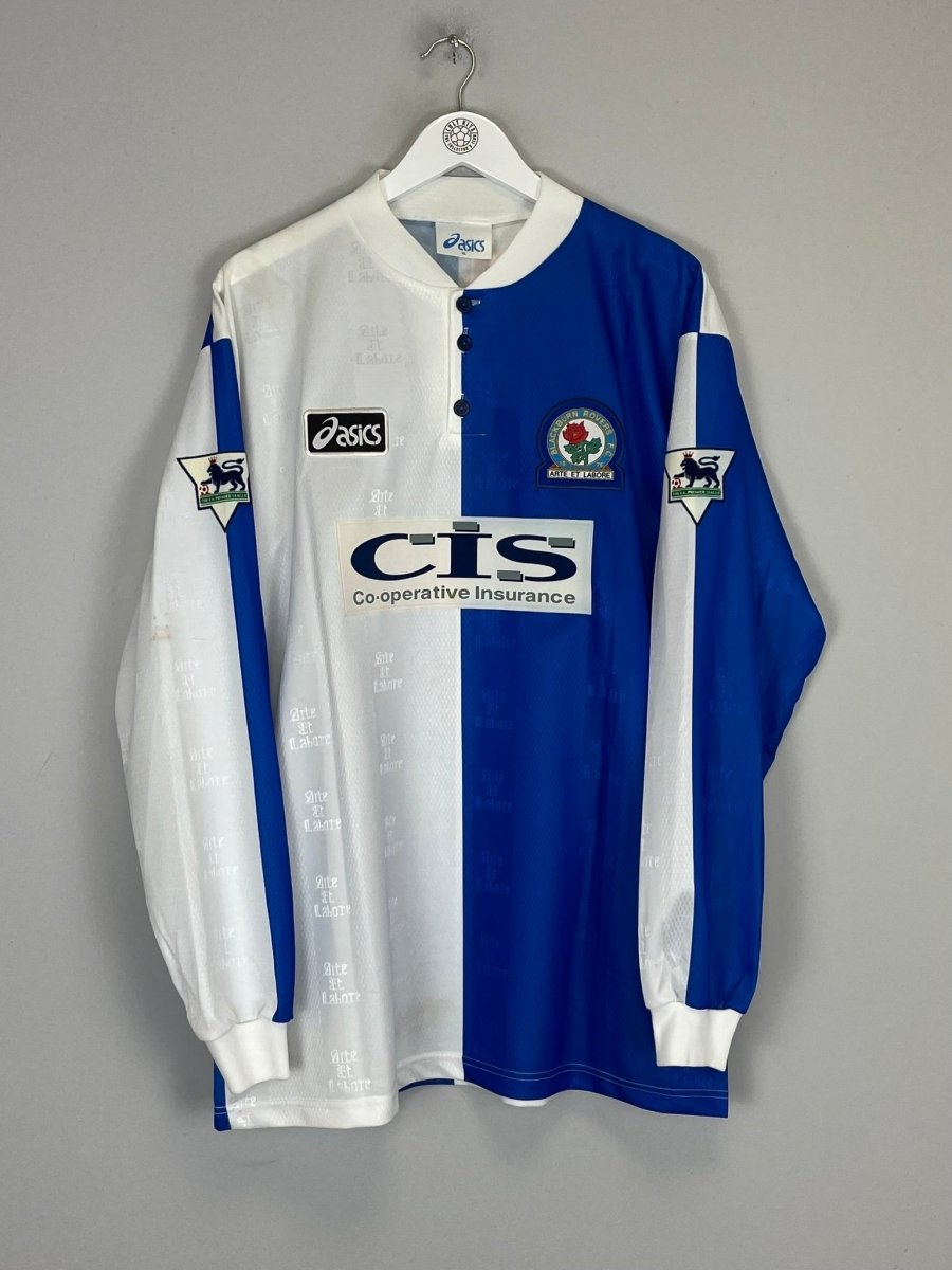 1996/98 BLACKBURN ROVERS DUFF 25 L/S HOME SHIRT (XL) ASICS - Cult Kits - XL - Buy Vintage Football Shirts, Authentic Retro Football Shirts For Sale, Classic Football Shirts & Soccer Jersey