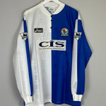 1996/98 BLACKBURN ROVERS DUFF 25 L/S HOME SHIRT (XL) ASICS - Cult Kits - XL - Buy Vintage Football Shirts, Authentic Retro Football Shirts For Sale, Classic Football Shirts & Soccer Jersey