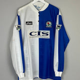 1996/98 BLACKBURN ROVERS DUFF 25 L/S HOME SHIRT (XL) ASICS - Cult Kits - XL - Buy Vintage Football Shirts, Authentic Retro Football Shirts For Sale, Classic Football Shirts & Soccer Jersey