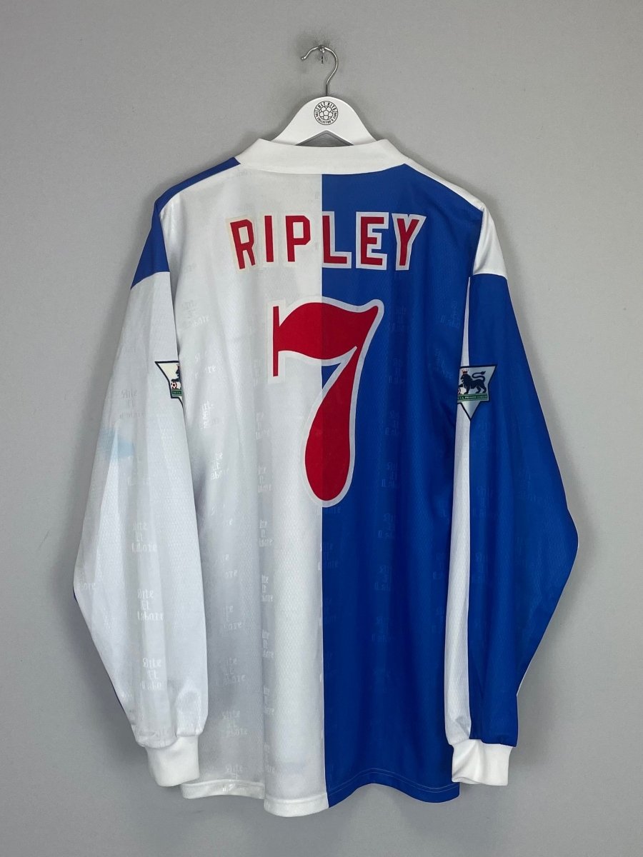 1996/98 BLACKBURN ROVERS RIPLEY 7 L/S HOME SHIRT (XXL) UMBRO - Cult Kits - XXL - Buy Vintage Football Shirts, Authentic Retro Football Shirts For Sale, Classic Football Shirts & Soccer Jersey