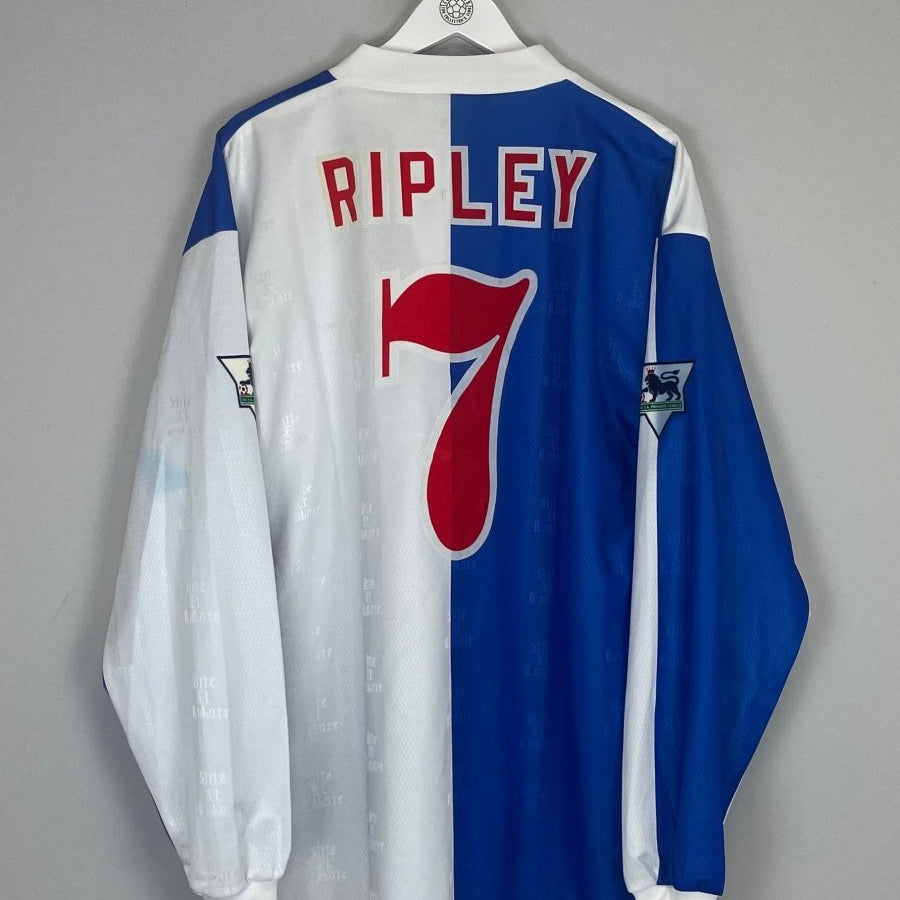 1996/98 BLACKBURN ROVERS RIPLEY 7 L/S HOME SHIRT (XXL) UMBRO - Cult Kits - XXL - Buy Vintage Football Shirts, Authentic Retro Football Shirts For Sale, Classic Football Shirts & Soccer Jersey