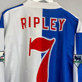 1996/98 BLACKBURN ROVERS RIPLEY 7 L/S HOME SHIRT (XXL) UMBRO - Cult Kits - XXL - Buy Vintage Football Shirts, Authentic Retro Football Shirts For Sale, Classic Football Shirts & Soccer Jersey