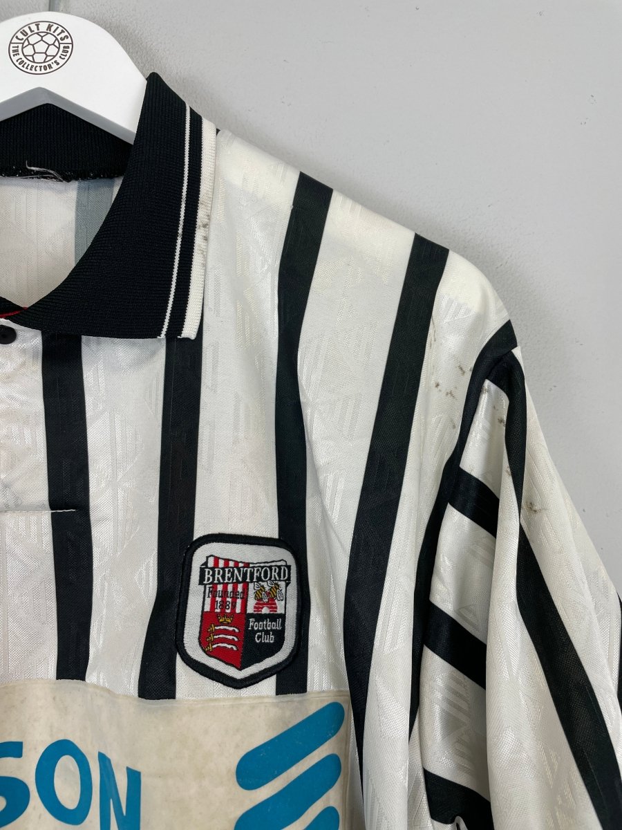 1996/98 BRENTFORD 15 *MATCH ISSUE* HOME SHIRT (L) COBRA SPORTS - Cult Kits - Large - Buy Vintage Football Shirts, Authentic Retro Football Shirts For Sale, Classic Football Shirts & Soccer Jersey
