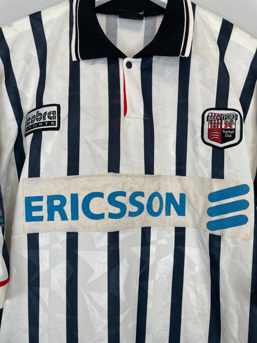 1996/98 BRENTFORD 5 *MATCH ISSUE* AWAY SHIRT (L) COBRA SPORTS - Cult Kits - Large - Buy Vintage Football Shirts, Authentic Retro Football Shirts For Sale, Classic Football Shirts & Soccer Jersey