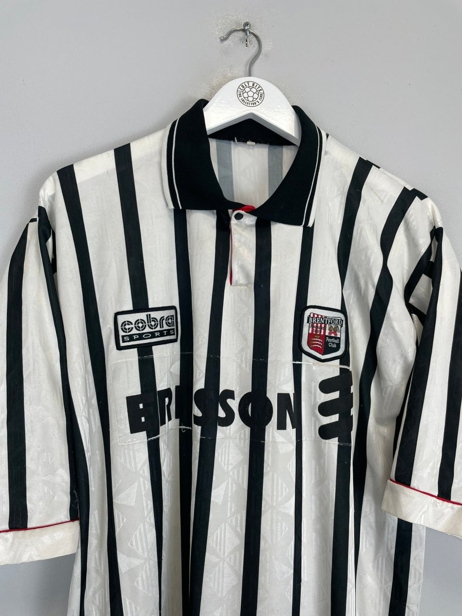 1996/98 BRENTFORD *MATCH ISSUE* 3 HOME SHIRT (L) COBRA SPORTS - Cult Kits - Large - Buy Vintage Football Shirts, Authentic Retro Football Shirts For Sale, Classic Football Shirts & Soccer Jersey