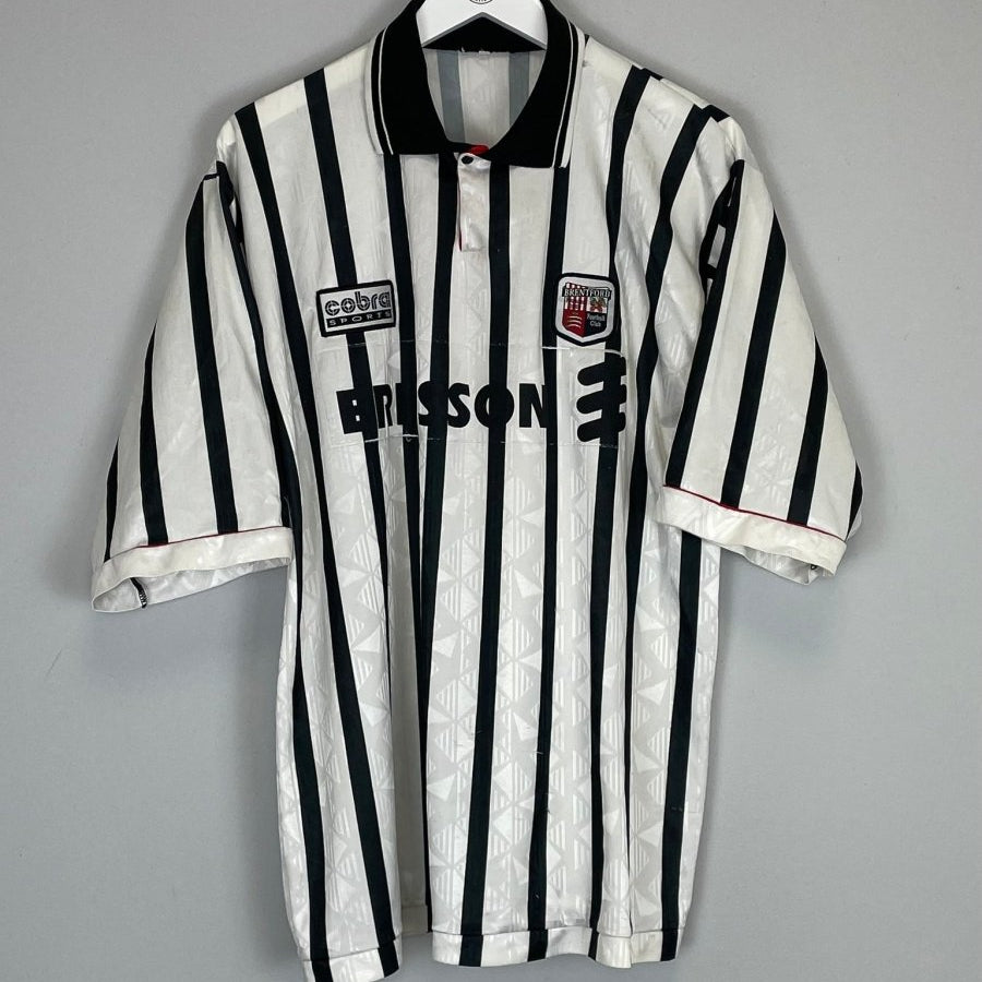 1996/98 BRENTFORD *MATCH ISSUE* 3 HOME SHIRT (L) COBRA SPORTS - Cult Kits - Large - Buy Vintage Football Shirts, Authentic Retro Football Shirts For Sale, Classic Football Shirts & Soccer Jersey