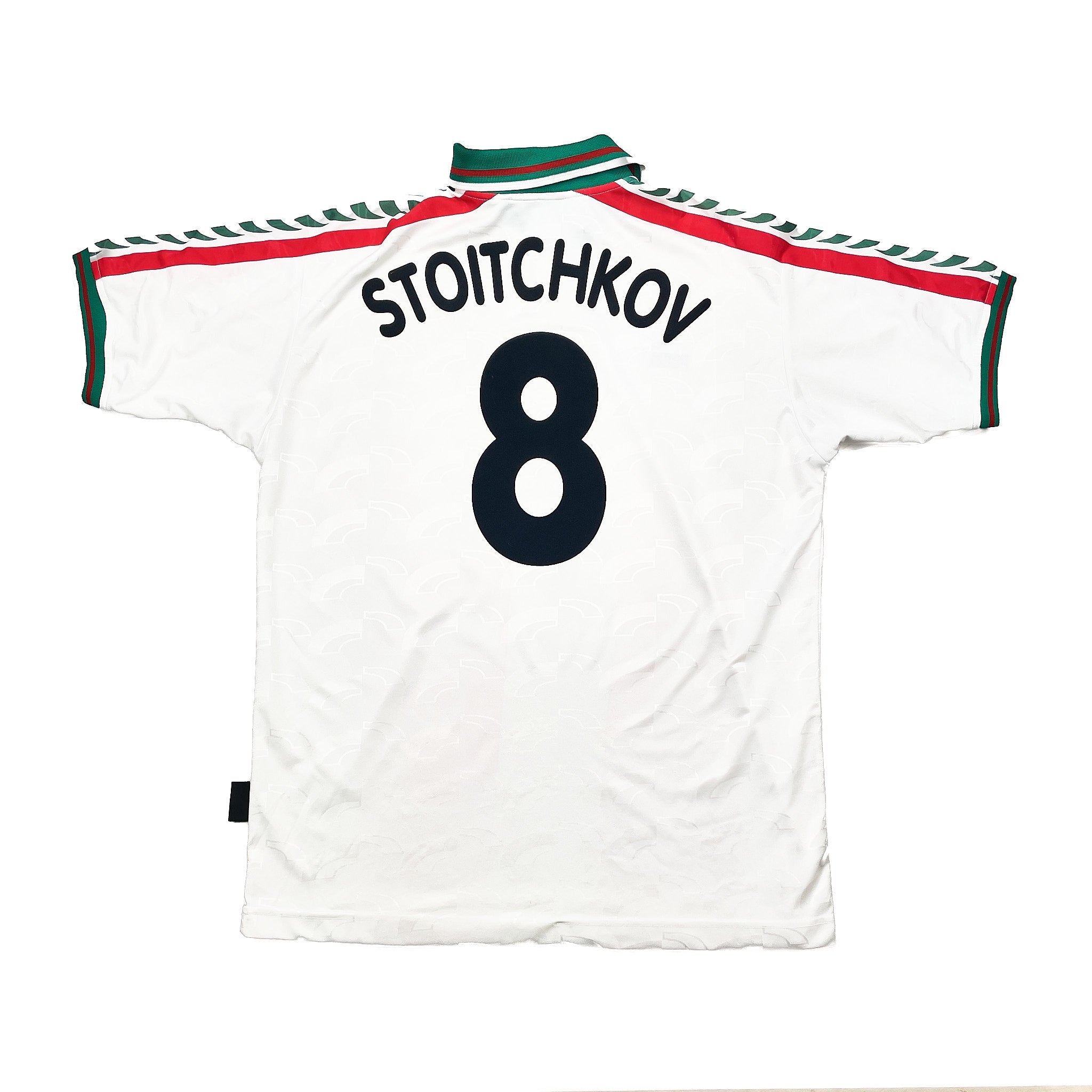 Buy 1996/98 Bulgaria Stoitchkov 8 Home Shirt (L) Puma ~ Free worldwide shipping available ~ Authentic Vintage Football Shirts from Cult Kits