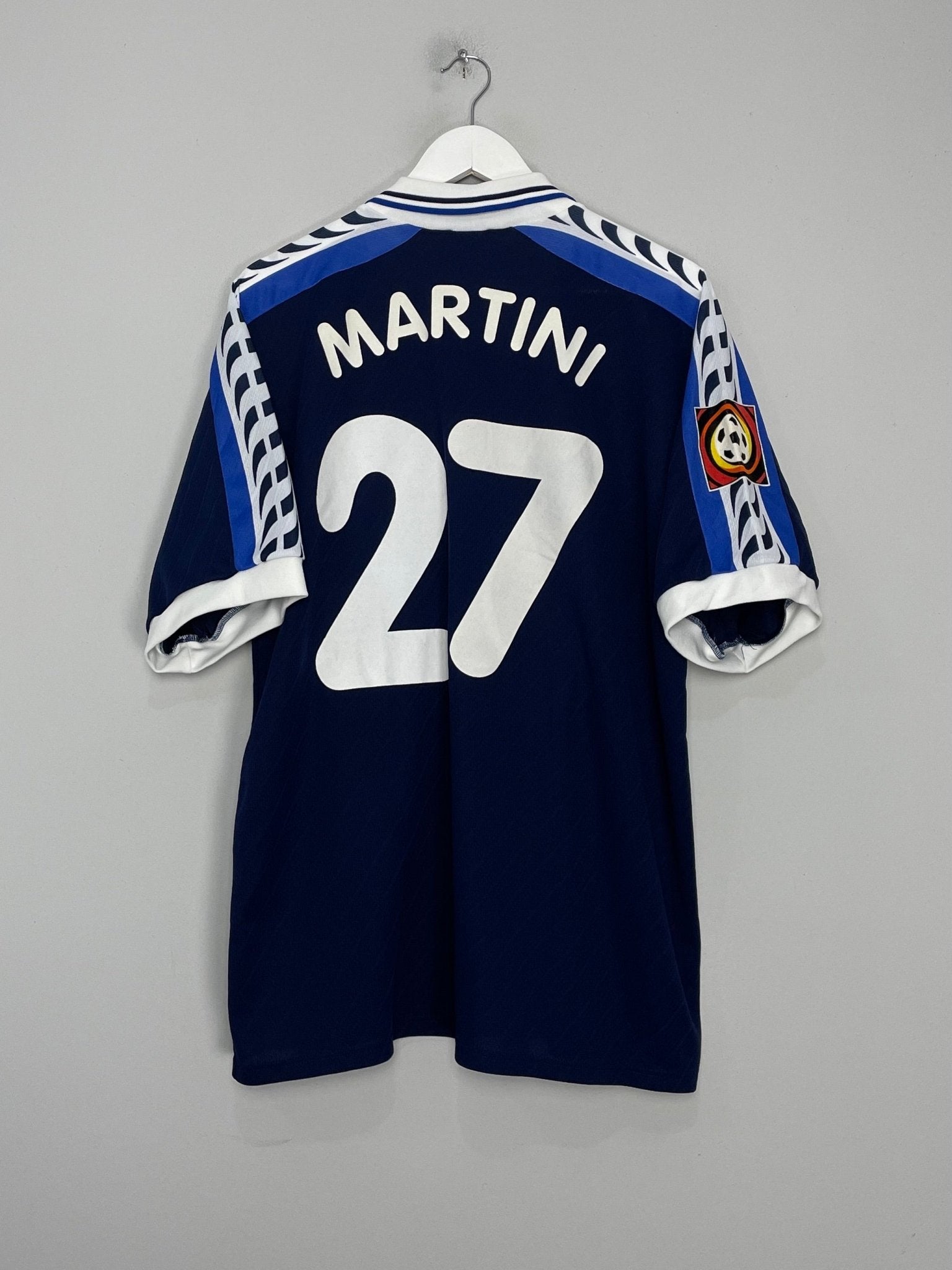 Shop 1996/98 EINTRACHT FRANKFURT MARTINI #27 *MATCH ISSUED* THIRD SHIRT (XL) PUMA, classic football shirts, vintage football shirts & retro soccer jerseys at Cult Kits