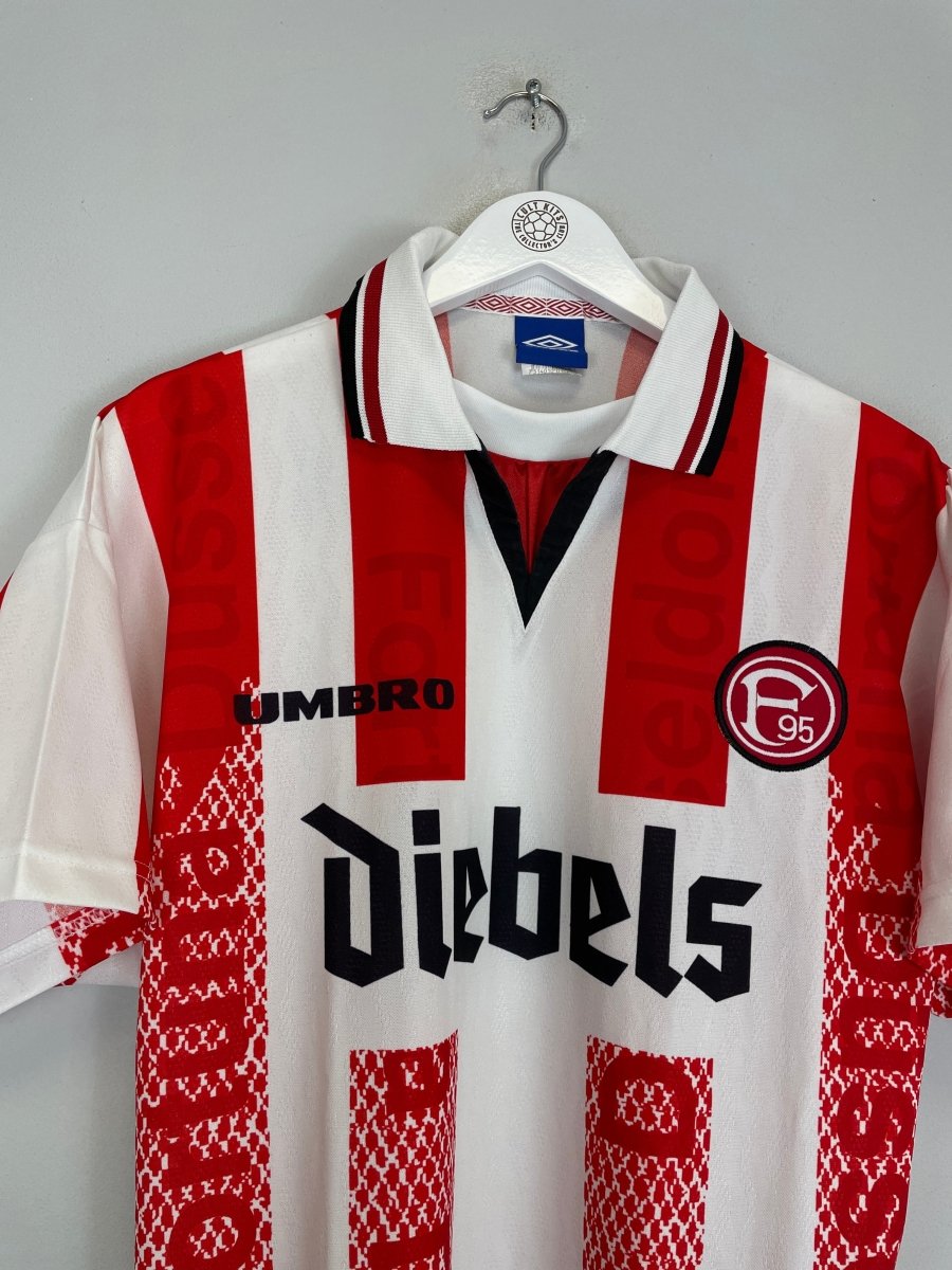 1996/98 FORTUNA DUSSELDORF HOME SHIRT (M) UMBRO - Cult Kits - Medium - Buy Vintage Football Shirts, Authentic Retro Football Shirts For Sale, Classic Football Shirts & Soccer Jersey