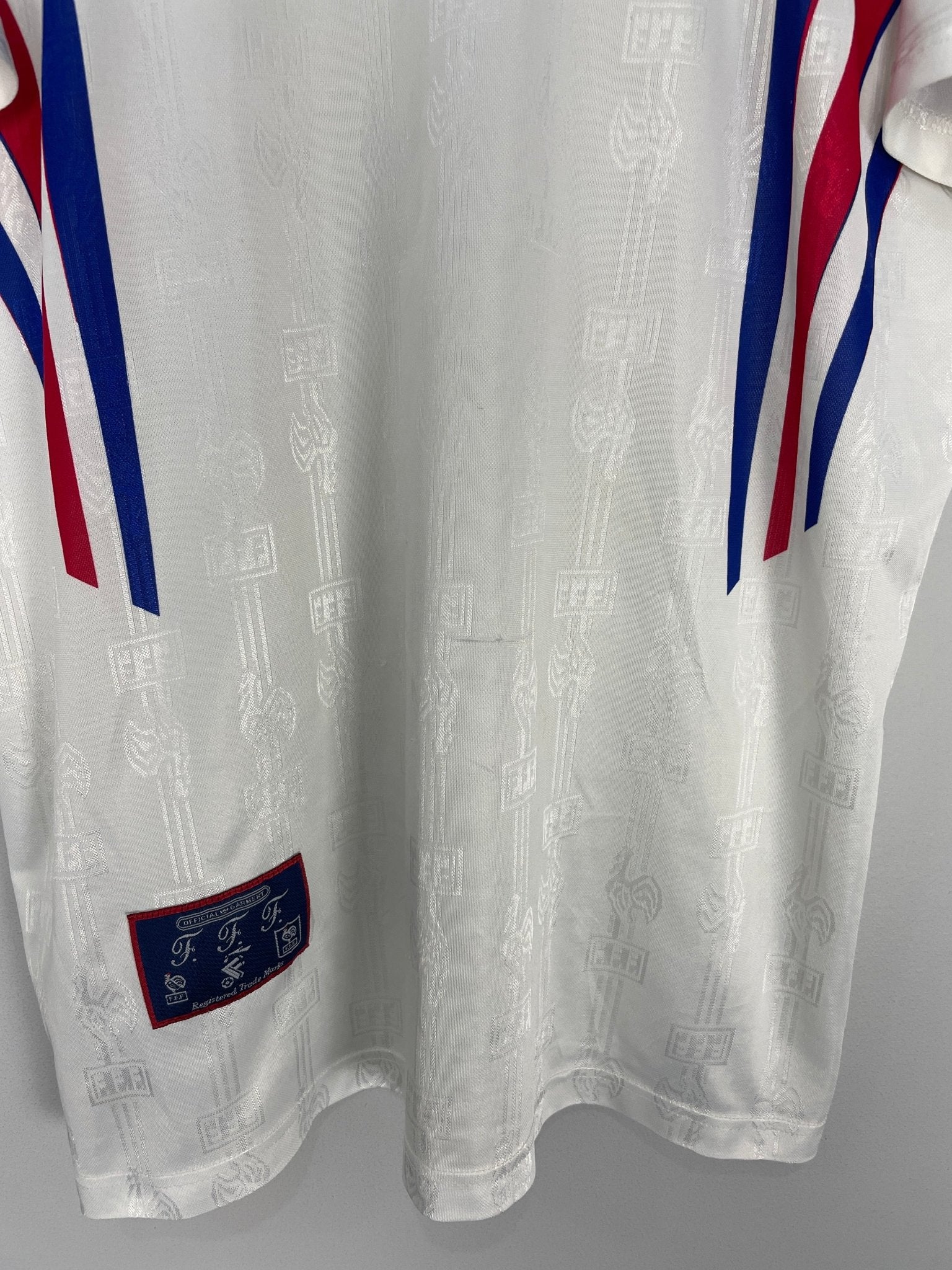 Shop 1996/98 FRANCE AWAY SHIRT (L) ADIDAS, classic football shirts, vintage football shirts & retro soccer jerseys at Cult Kits