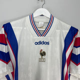 Shop 1996/98 FRANCE AWAY SHIRT (L) ADIDAS, classic football shirts, vintage football shirts & retro soccer jerseys at Cult Kits