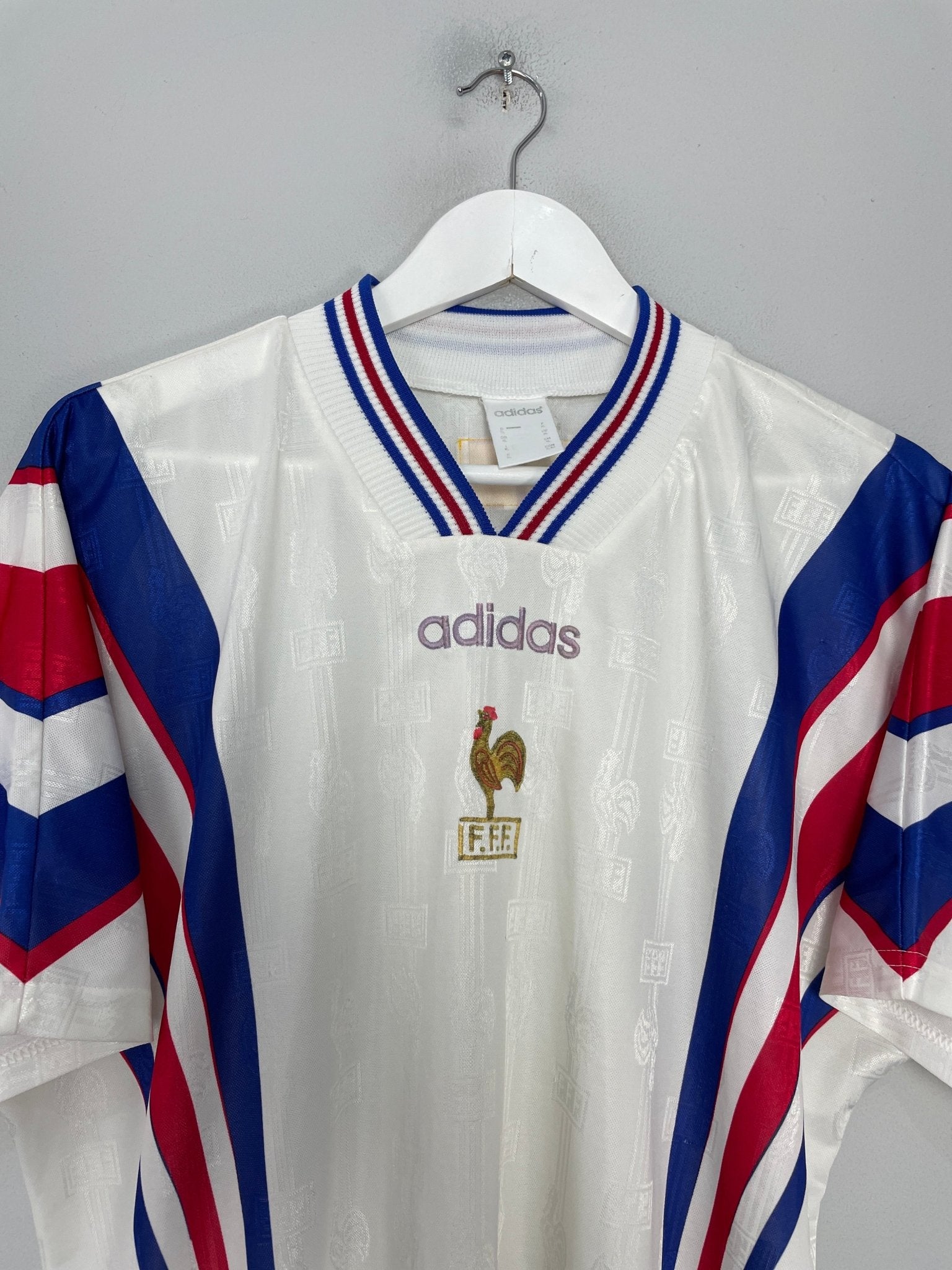 Shop 1996/98 FRANCE AWAY SHIRT (XL) ADIDAS, classic football shirts, vintage football shirts & retro soccer jerseys at Cult Kits