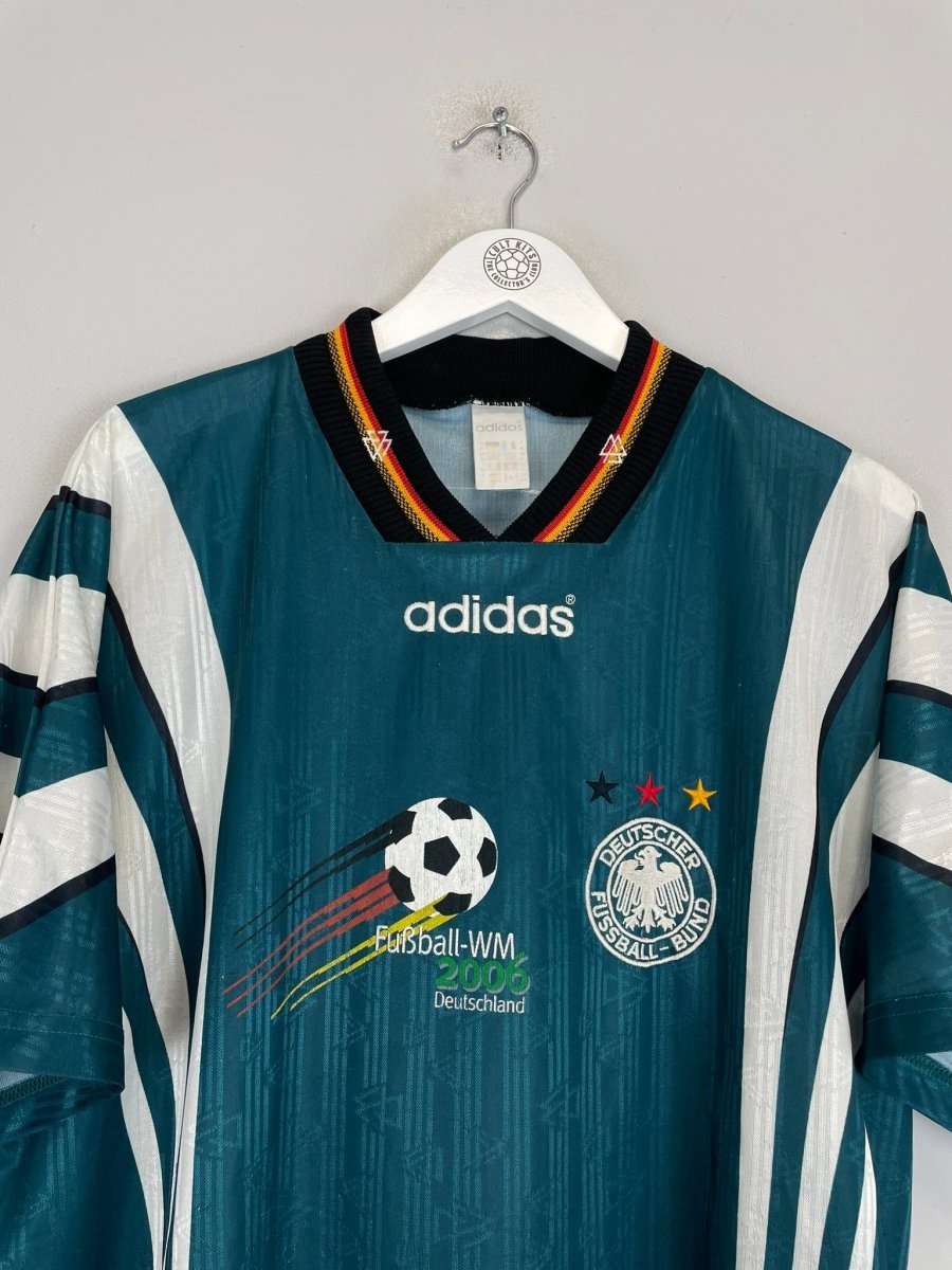1996/98 GERMANY AWAY SHIRT (XL) ADIDAS - Cult Kits - XL - Buy Vintage Football Shirts, Authentic Retro Football Shirts For Sale, Classic Football Shirts & Soccer Jersey