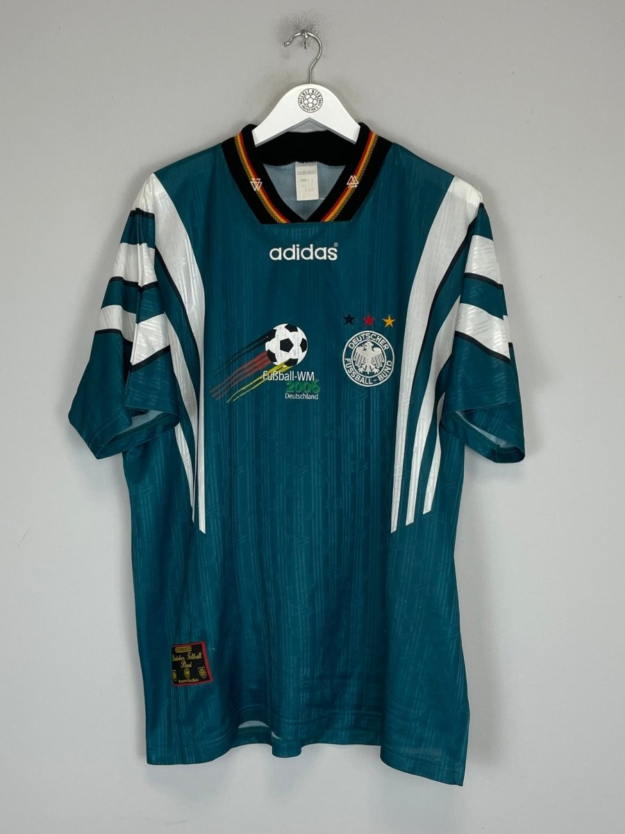 1996/98 GERMANY AWAY SHIRT (XL) ADIDAS - Cult Kits - XL - Buy Vintage Football Shirts, Authentic Retro Football Shirts For Sale, Classic Football Shirts & Soccer Jersey