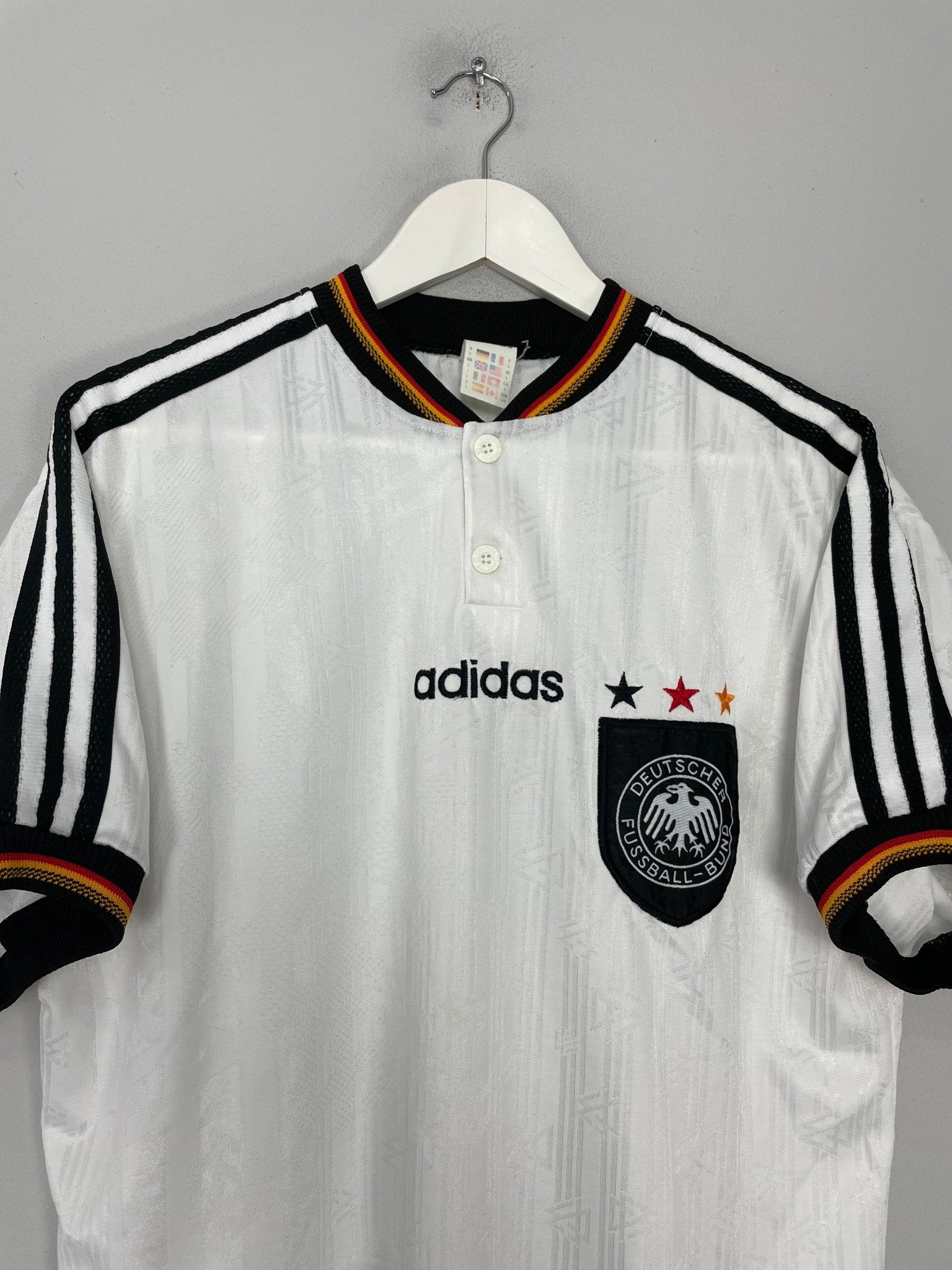 Shop 1996/98 GERMANY HOME SHIRT (L) ADIDAS, classic football shirts, vintage football shirts & retro soccer jerseys at Cult Kits