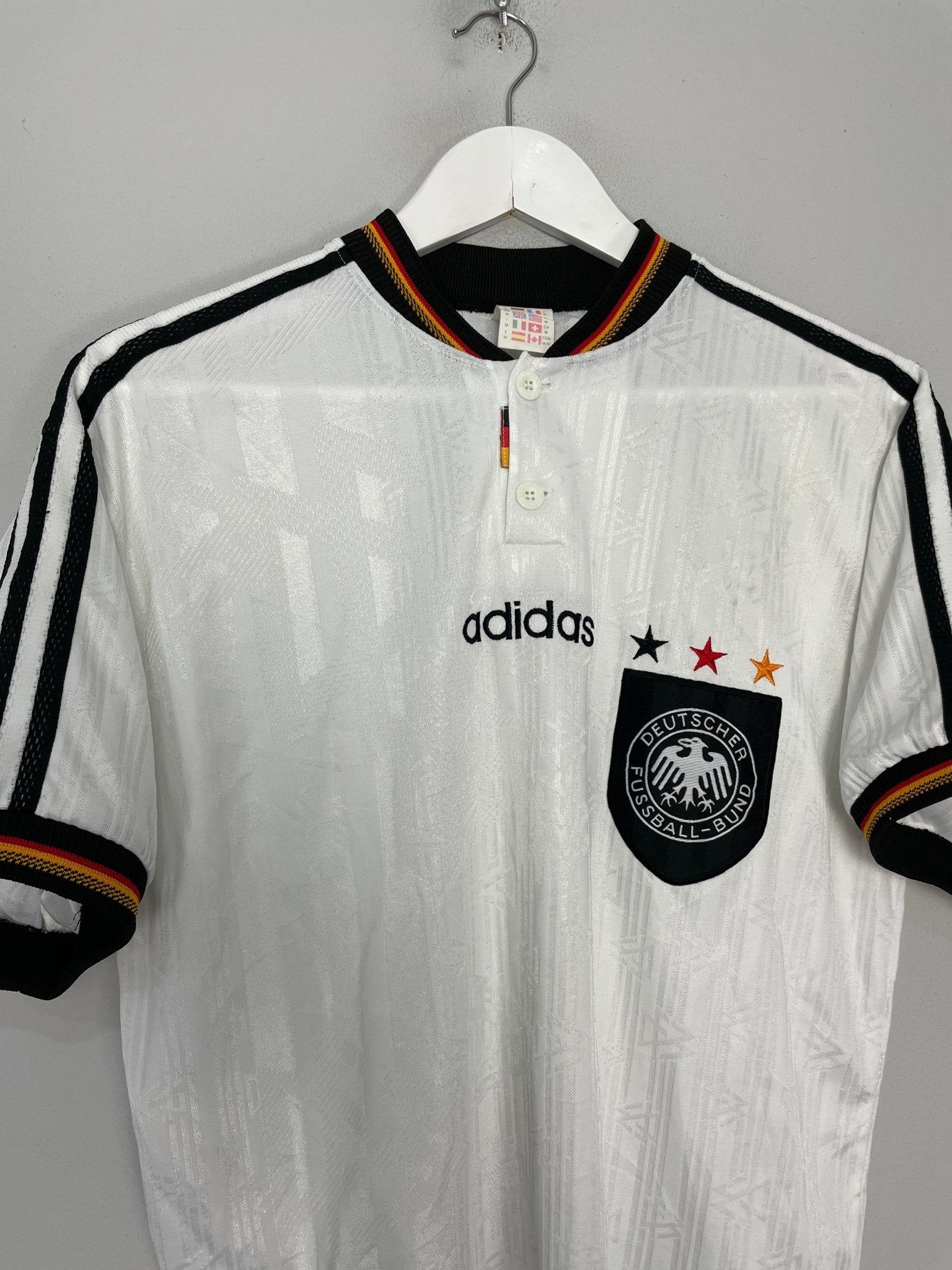 Shop 1996/98 GERMANY HOME SHIRT (M) ADIDAS, classic football shirts, vintage football shirts & retro soccer jerseys at Cult Kits