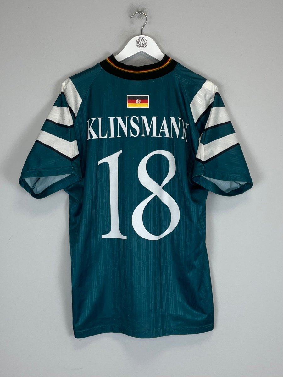 1996/98 GERMANY KLINSMANN 18 AWAY SHIRT (L) ADIDAS - Cult Kits - Large - Buy Vintage Football Shirts, Authentic Retro Football Shirts For Sale, Classic Football Shirts & Soccer Jersey