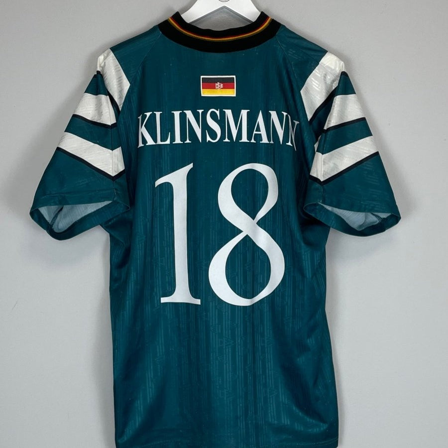 1996/98 GERMANY KLINSMANN 18 AWAY SHIRT (L) ADIDAS - Cult Kits - Large - Buy Vintage Football Shirts, Authentic Retro Football Shirts For Sale, Classic Football Shirts & Soccer Jersey