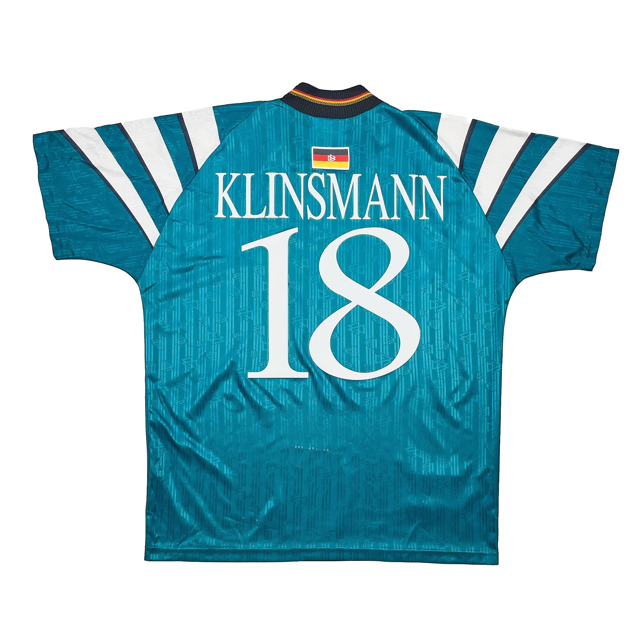 Buy 1996/98 Germany Klinsmann 18 Away Shirt (L) Adidas ~ Free worldwide shipping available ~ Authentic Vintage Football Shirts from Cult Kits
