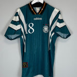 1996/98 GERMANY KLINSMANN 18 AWAY SHIRT (L) ADIDAS - Cult Kits - Large - Buy Vintage Football Shirts, Authentic Retro Football Shirts For Sale, Classic Football Shirts & Soccer Jersey