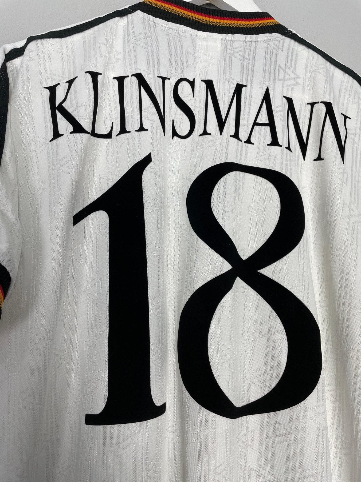 Shop 1996/98 GERMANY KLINSMANN #18 HOME SHIRT (XL) ADIDAS, classic football shirts, vintage football shirts & retro soccer jerseys at Cult Kits