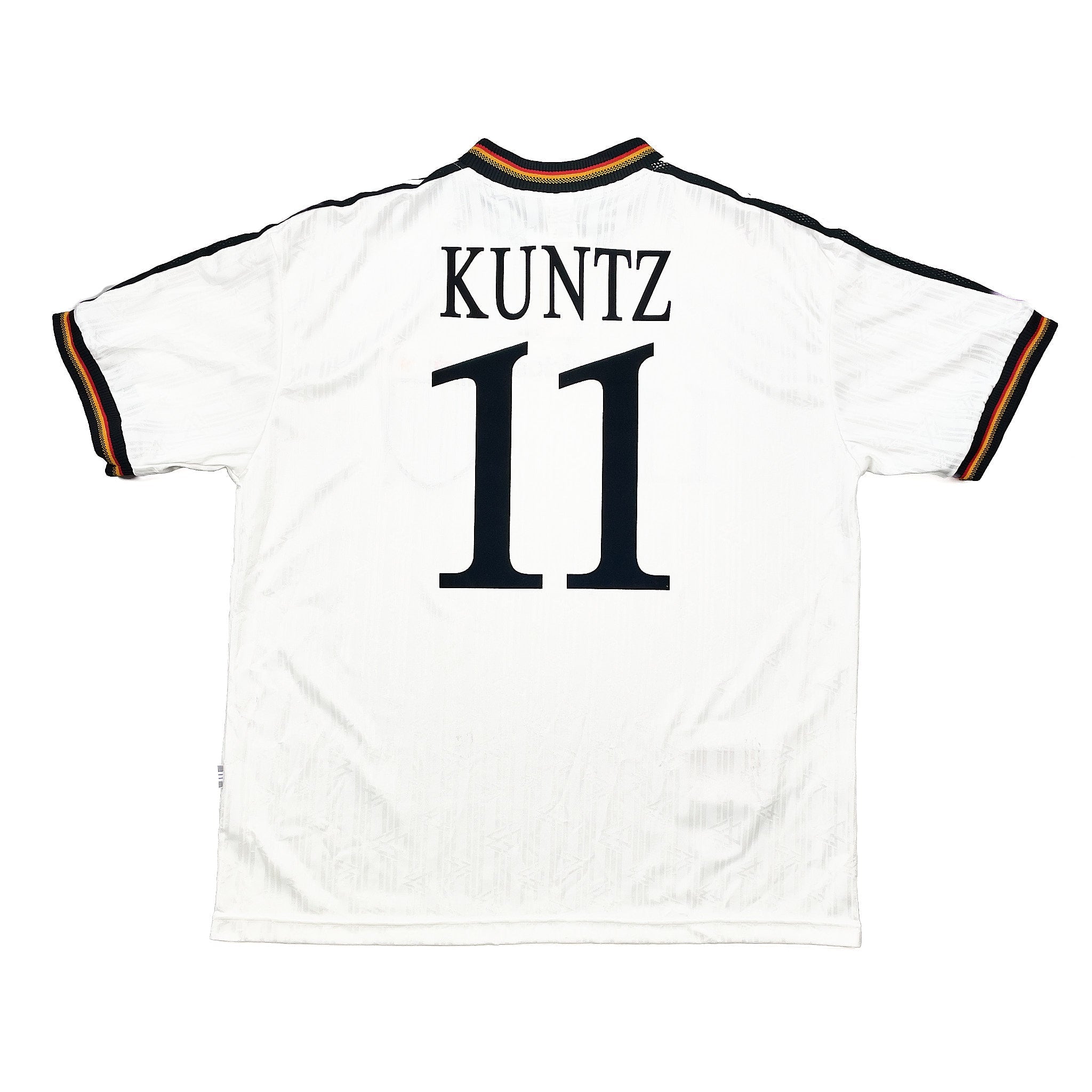 Buy 1996/98 Germany Kuntz 11 Home Shirt (XL) Adidas ~ Free worldwide shipping ~ Authentic Vintage Football Shirts from Cult Kits