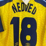 Shop 1996/98 LAZIO NEDVED #18 *BNWT* THIRD SHIRT (XL) UMBRO, classic football shirts, vintage football shirts & retro soccer jerseys at Cult Kits