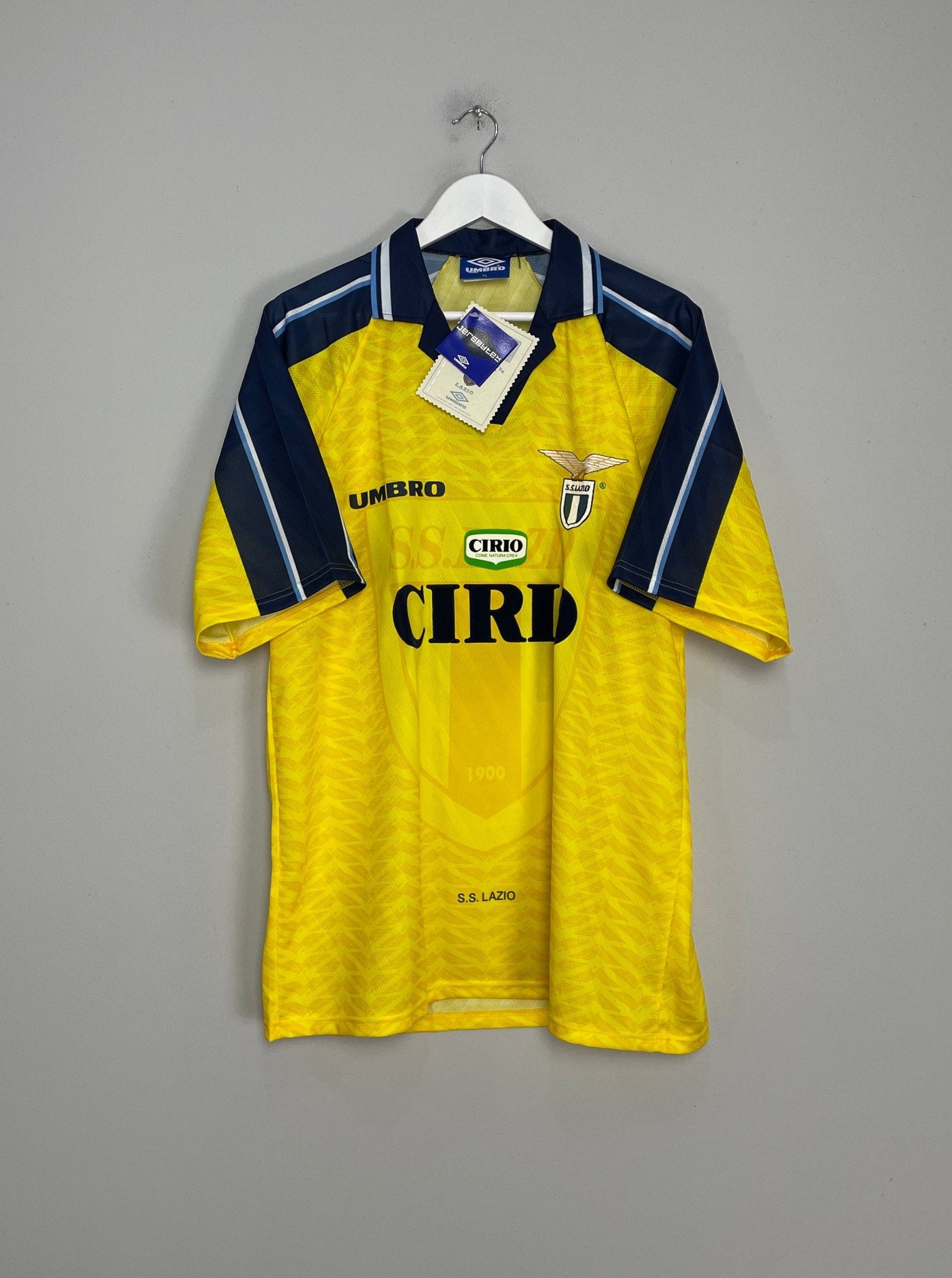 Shop 1996/98 LAZIO NEDVED #18 *BNWT* THIRD SHIRT (XL) UMBRO, classic football shirts, vintage football shirts & retro soccer jerseys at Cult Kits